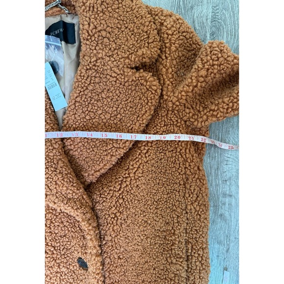J.Crew NWT Double Breasted Long Teddy Sherpa Coat Size M - Picture 9 of 9